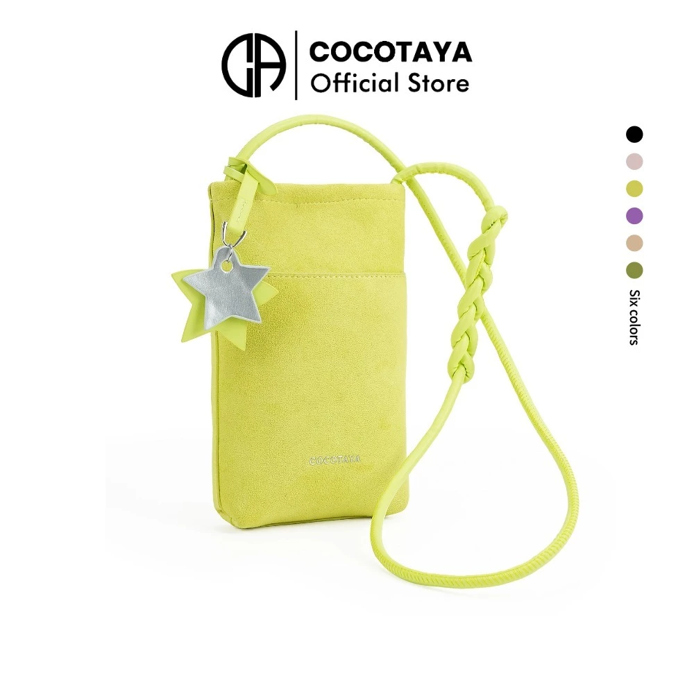 COCOTAYA-Simple Ladies Messenger Bag กระเป๋าถือคลาสสิกน้ําหนักเบากระเป๋าโทรศัพท์มือถือ