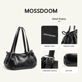 MOSSDOOM Lyva Bag กระเป๋าสะพายไหล่ทรงโฮโบ ใบใหญ่ หนังสัมผัสนุ่ม จุของได้เยอะ ดีไซน์เรียบหรู แมตช์ทุกลุค