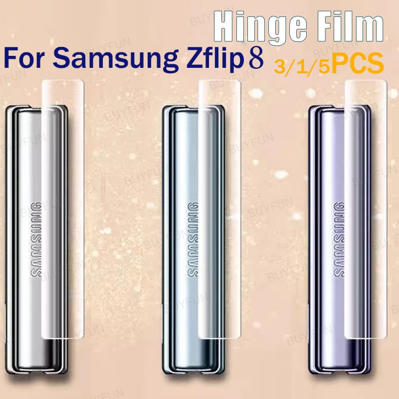 SAMSUNG 3/1/5PCS ด้านข้างฟิล์มไฮโดรเจลสําหรับSamsung Galaxy Z Flip 8 5G 6.9 "SM-F776B/DS F776U1 zflip flip8 zflip8 flip8 7 6 บานพับป้องกันขอบฟิล์ม