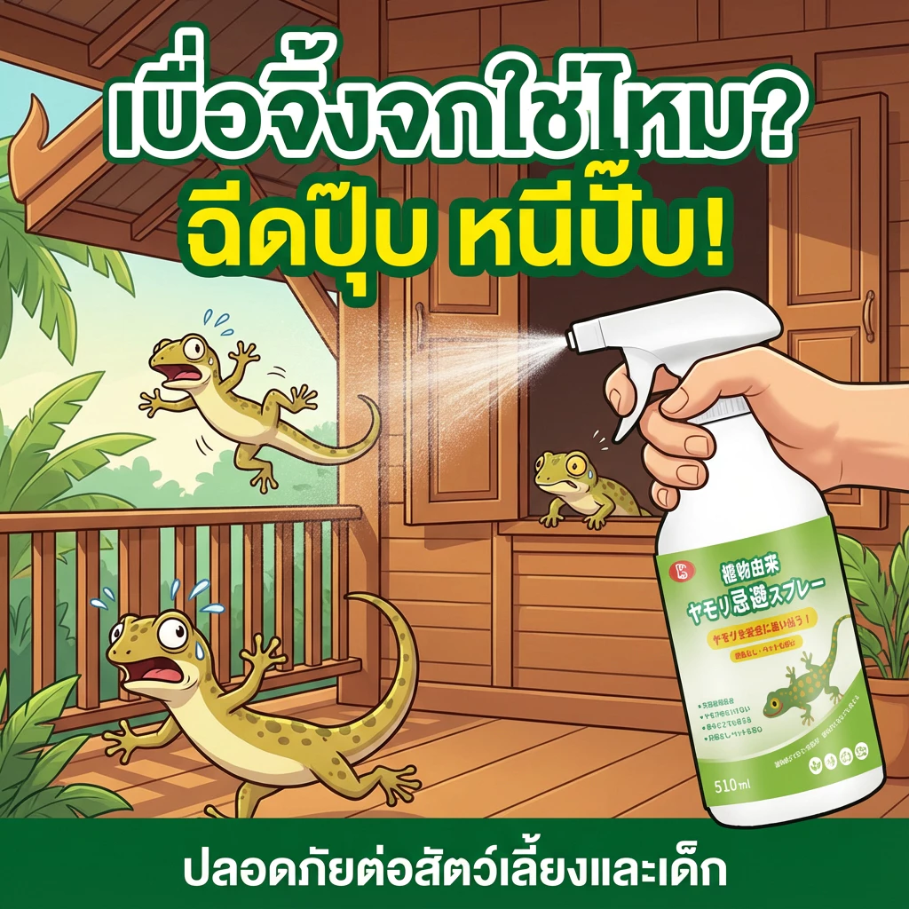 🦎แค่ฉีดครั้งเดียว ตุ๊กแกก็หายเกลี้ยง🦎ไล่ตุ๊กแก ไล่จิ้งจก สเปรย์น้ำยาสมุนไพร 510 มล. ปลอดภัย ไร้สารเคมี 100% เห็นผลชัดเจน สกัดจากธรรมชาติ