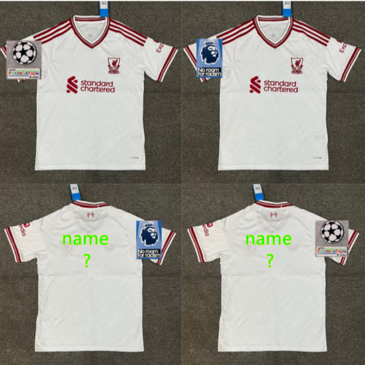 26-27 LIWUPU Away เสื้อฟุตบอลสีขาวแขนสั้นเสื้อกีฬาคุณภาพสูง AA S-4XL