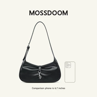 MOSSDOOM Zovie Bag กระเป๋าสะพายไหล่ทรงมินิ หนังสัมผัสนุ่ม ปรับสายได้ ดีไซน์โค้งมน เรียบหรู พกพาง่าย