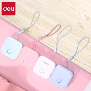 สายวัดตัว Deli ตลับเมตร พกพา สายวัดเอว สายวัดตัว แบบตลับ มินิมอล สีพาสเทล น่ารัก ยาว 1.5 เมตร (คละสี 1 ชิ้น)