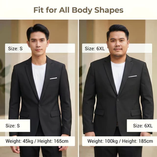 【Local Delivery】ผู้ชายขนาดบวกเสื้ออย่างเป็นทางการธุรกิจสีดําแจ๊กเก็ตแจ็คเก็ตลําลองเสื้อเกาหลีสํานักงานสูทสลิมฟิตทักซิโด้แต่งงาน