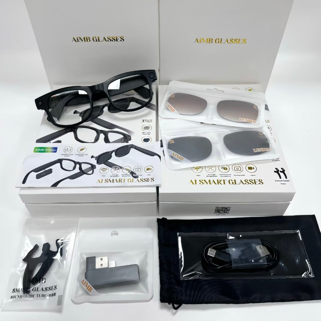 สมาร์ท Al กล้องแว่นตา AIMB G1max Voice Assistant Anti Blue-Light แว่นตากันแดดเพลง VS v3 G1 G2 G3 S2 