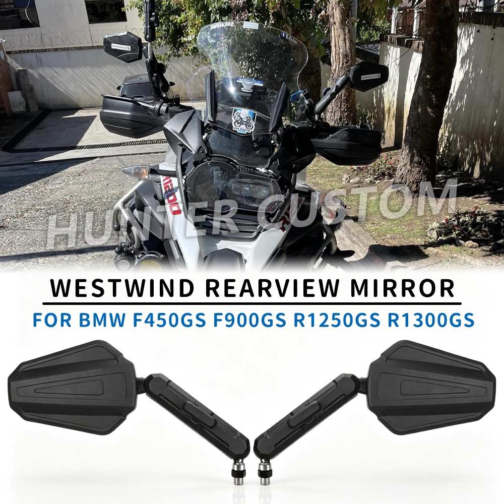 สําหรับ BMW G310GS F450GS R1250GS R1300GS F900GS F800GS กระจกมองหลังรถจักรยานยนต์ด้านข้างกระจกผจญภัย
