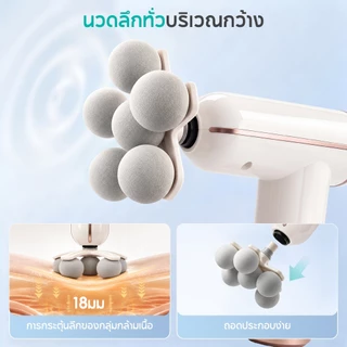 【Flash Sale】ALLTOU ปืนนวดไฟฟ้า หัวบอล 6 อัน ปืนนวด 32 เกียร์ Massager Gun 5000RMP ปืนนวดกล้ามเนื้อไฟฟ้า 18mm ปืนนวดกล้ามเนื้อ นวดกล้ามเนื้อ ปืนนวดพกพา/ไร้สาย คอบ่าไหล่/ขาน่อง