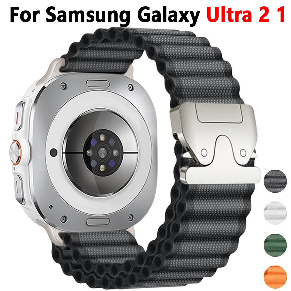 สายรัดไนลอนสําหรับ Samsung Galaxy Watch Ultra 2 1 สายรัดข้อมือสําหรับกีฬา Galaxy Ultra 2025