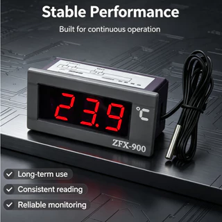 Zfx-900 เครื่องวัดอุณหภูมิในตัวแผงแสดงอุณหภูมิดิจิตอลอัจฉริยะสำหรับตู้เย็นตู้เย็นแช่แข็งเย็นลึกขายดี