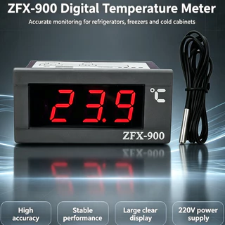Zfx-900 เครื่องวัดอุณหภูมิในตัวแผงแสดงอุณหภูมิดิจิตอลอัจฉริยะสำหรับตู้เย็นตู้เย็นแช่แข็งเย็นลึกขายดี