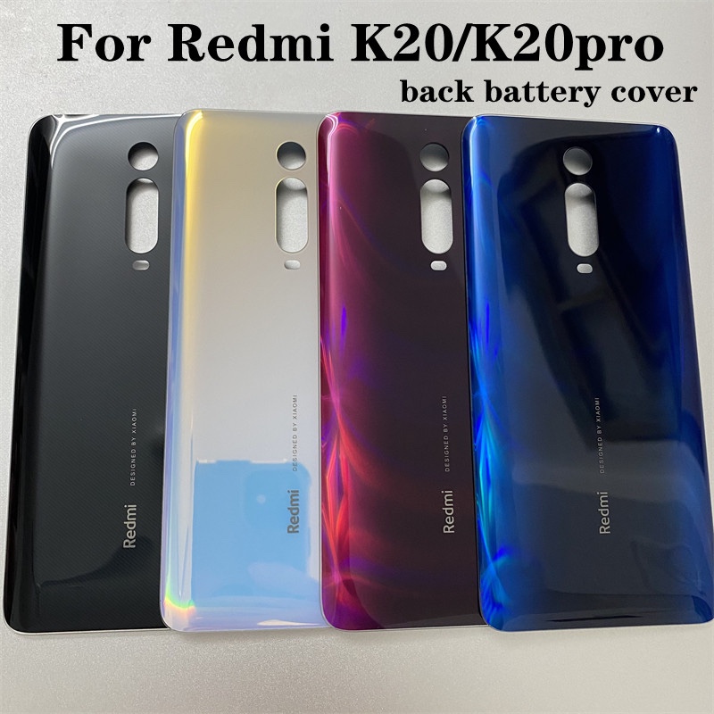 เปลี่ยนสําหรับ Xiaomi Redmi K20 K20 pro k20pro ฝาหลังกระจกด้านหลังฝาครอบแบตเตอรี่ด้านหลัง