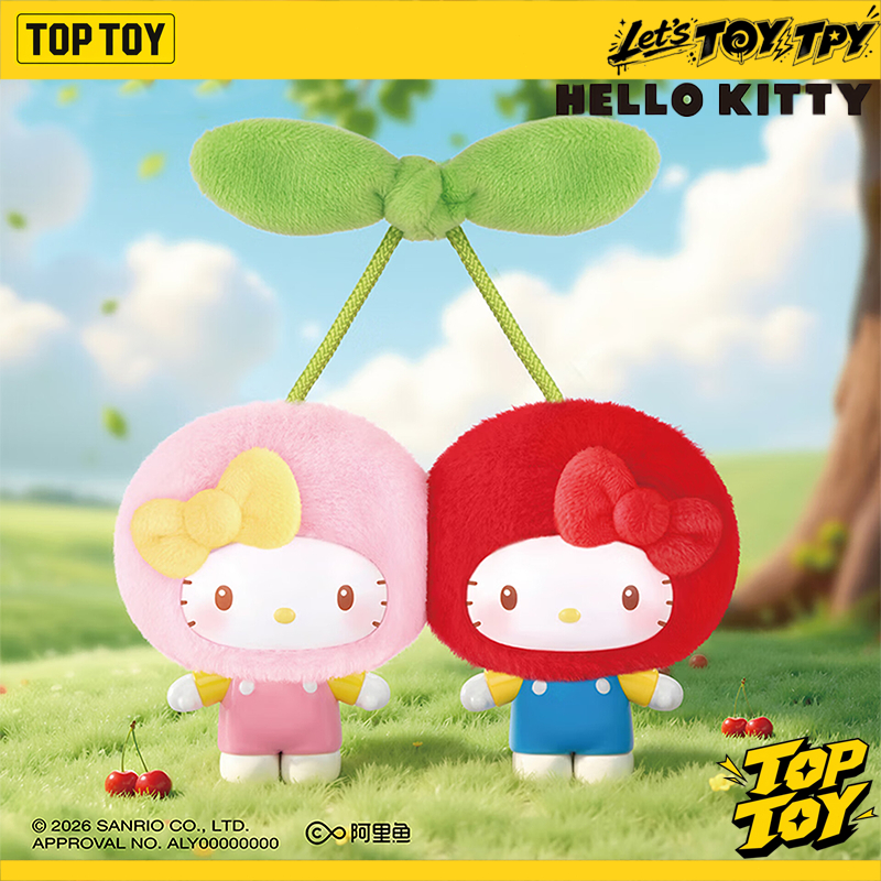 TOPTOY x Hello Kitty Fruit House Series Figures Pendant Blind Box ฟิกเกอร์ของเล่น ของขวัญ ตุ๊กตาน่ารัก พวงกุญแจตุ๊กตาผ้า ของขวัญวันเกิด