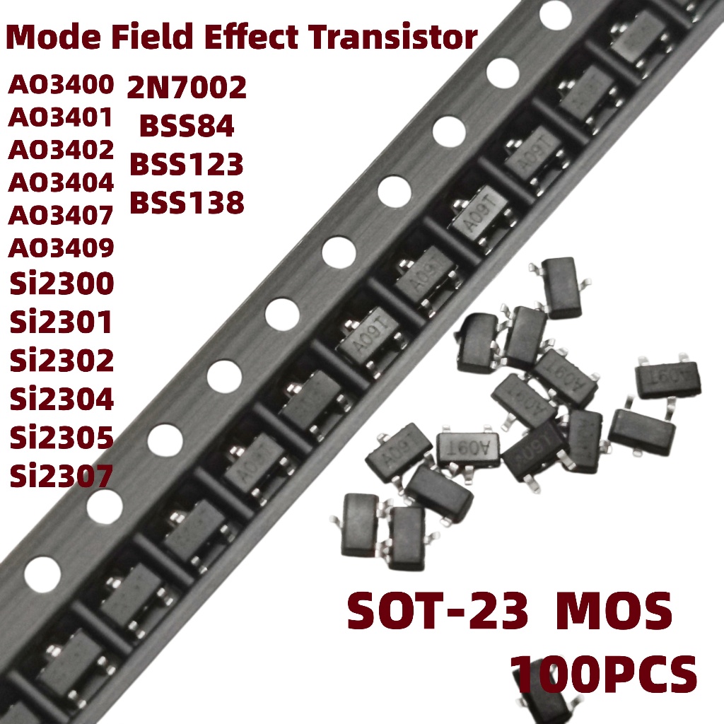 SMD MOSFET SOT-23 AO3400A AO3401A AO3402A AO3404A Si2300 Si2301 Si2302 Si2304 Si2305 Si2307 2N7002 B