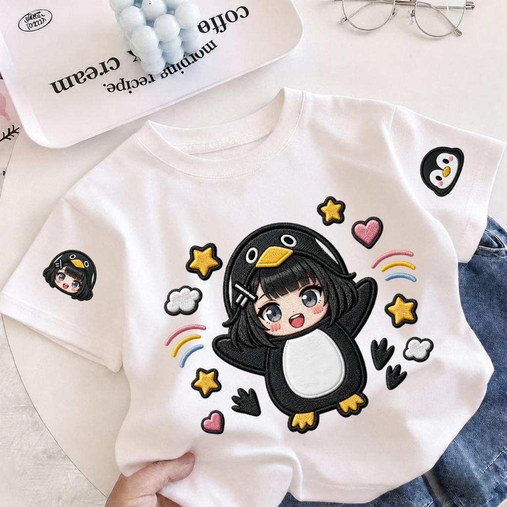 【จัดส่งเร็ว】COD เสื้อยืดเด็กลาย Gugugaga เสื้อยืดแขนสั้น ผ้านุ่ม ยืดหยุ่น ใส่ได้ทุกวัน สำหรับเด็กอายุ 1-12 ปี