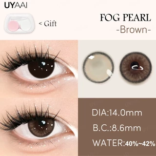 {เกรด -0.00~-6.00} UYAAI คอนแทคเลนส์สายตาสั้น สีน้ําตาล ขนาด 14.0 มม.