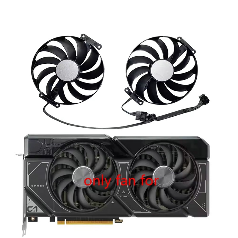 สําหรับ ASUS RTX 4070 4070Ti 12GB DUAL OC พัดลมการ์ดวิดีโอ 95 มม. RTX4070 พัดลมเปลี่ยนการ์ดกราฟิก