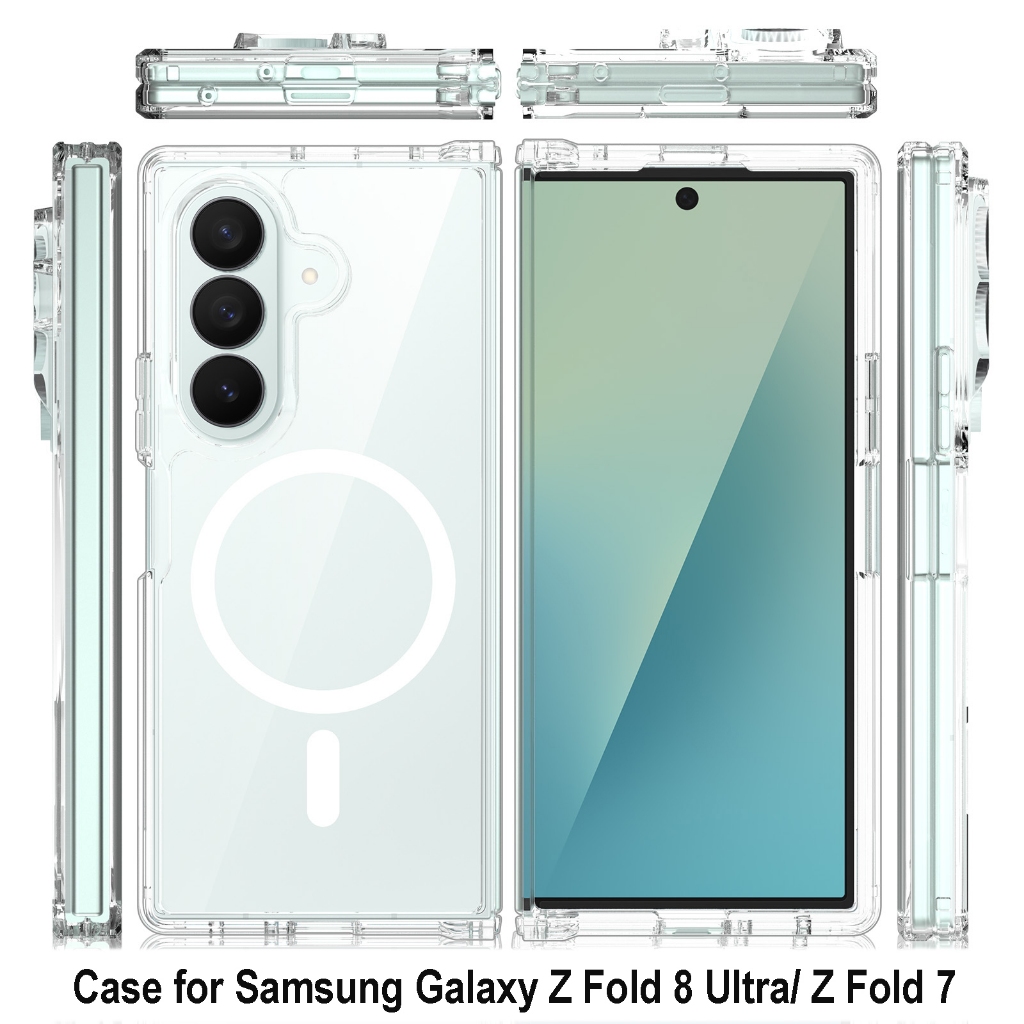 เคส Samsung Galaxy Z Fold 8 Ultra / Z Fold 7 พร้อม MagSafe Transparent