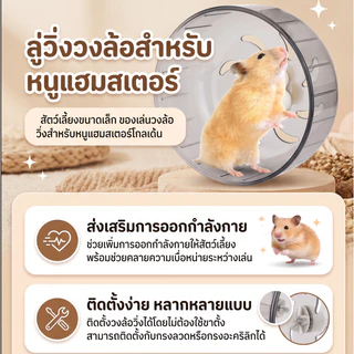 Thaihometools-TH Jiaocha 13 ซม. ล้อวิ่งออกกำลังกายหนูแฮมสเตอร์น่ารักพลาสติกของเล่นสัตว์เลี้ยงขนาดเล็ก Rat Play