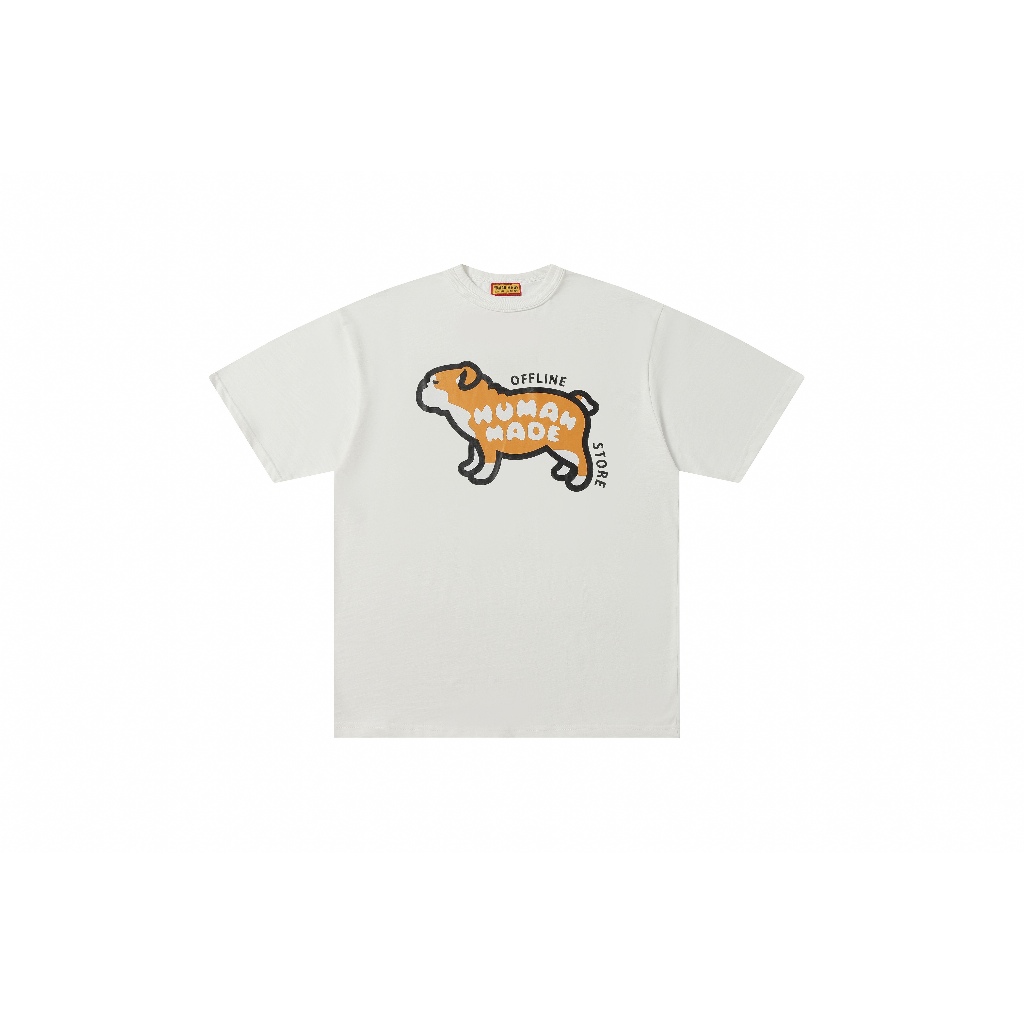 เสื้อยืดแขนสั้น ไม่จํากัดเพศ พิมพ์ลายสัตว์บนหน้าอก