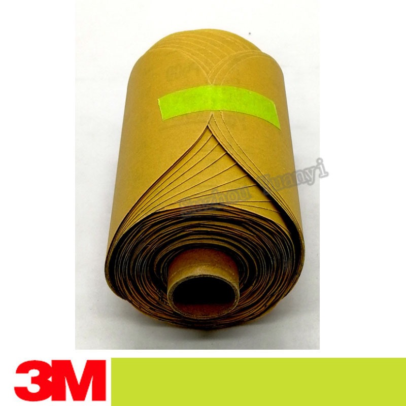 3M 216U กระดาษขัด Stik Gold 3M กระดาษทองแผ่นม้วน 5 นิ้ว Self-กาว padd 3M216U