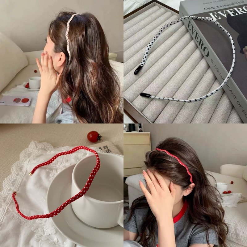 ที่คาดผมคลื่น polka dot สำหรับผู้หญิง สไตล์daily wear เสริมความงามให้เส้นผมของคุณ
