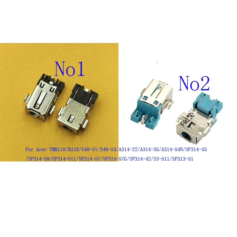 2-10 ชิ้น DC ปลั๊กไฟสําหรับ Acer SF313-51 TMB118 B118 SF314-43 59 57 57G 42 S3-511 S40-53 A314-54N 2