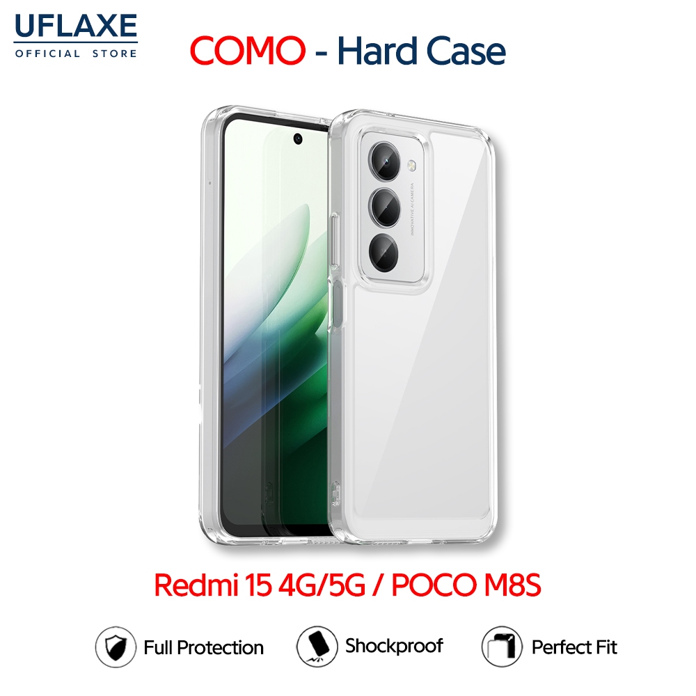 UFLAXE COMO - สําหรับเคส Xiaomi Redmi 15 5G / POCO M8S - เคสแข็งกันกระแทกป้องกันสีเหลืองใส,เคสโทรศัพท์ที่ทนทานบางเฉียบป้องกันลายนิ้วมือ