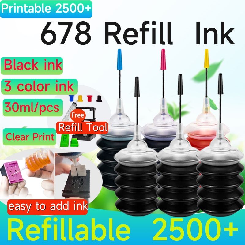 ใช้งานร่วมกับ HP 678 หมึก HP 678XL หมึก HP678XL สีดําสําหรับ 1014/1015/1016/1018/1515/1516/1518/2510