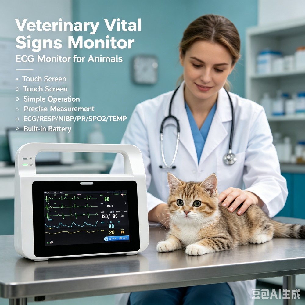 Veterinary Multi-Parameter Monitor สัตว์เลี้ยง ECG Monitor สัตว์โรงพยาบาล Life Symbol Monitor ECG/RE