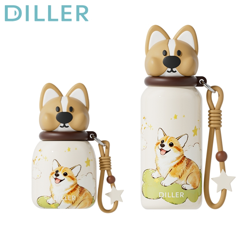 Diller Thermos เก็บความเย็นหรือร้อน 316L แก้วกาแฟฉนวนสูญญากาศสแตนเลส 280/460ml D9624