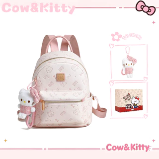 กระเป๋าเป้ Cow&Kitty กระเป๋าเป้สีชมพู Hello Kitty Series กระเป๋าเป้สะพายหลัง