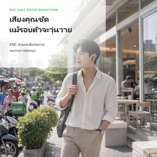 หูฟัง Realfit F3 Ultra ไร้สายบลูทูธ 6.0 ตัดเสียงรบกวนแอคทีฟ 45 เดซิเบล เบสแรงเสียงคมชัดคุณภาพสูง แบตฯ ใช้งานยาวนาน 50 ชม. ความหน่วงต่ำ 40ms ไมค์ชัดเจน รองรับแอปปรับแต่งเบสเอง