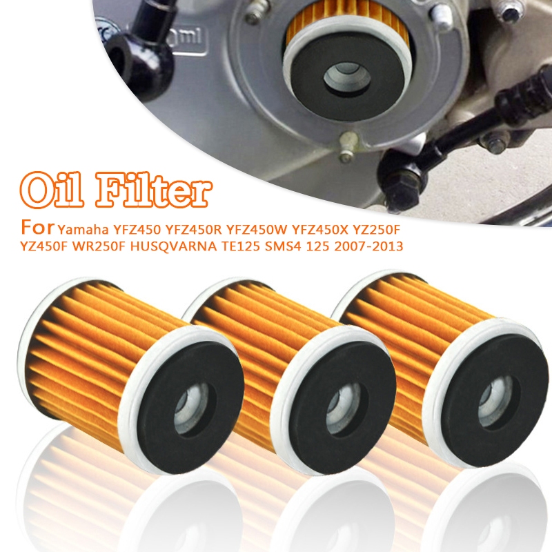 1/2/3PCS กรองน้ํามันรถจักรยานยนต์สําหรับ YamahaYFZ450 YFZ450R YFZ450W YFZ450XYZ250F YZ450F WR250F HU