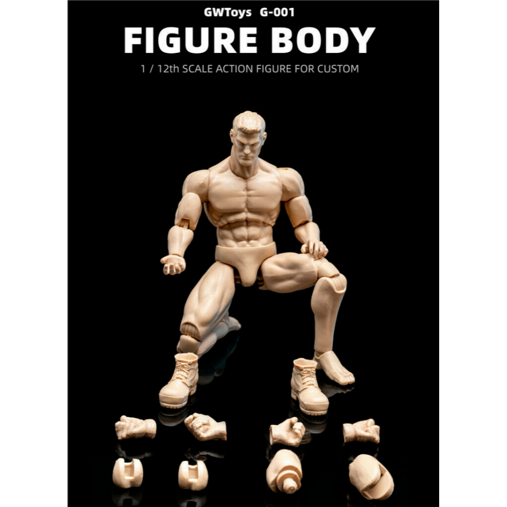 GWToys G001 1/12 ชาย Strong กล้ามเนื้อ 16 ซม.ทหาร Super ยืดหยุ่น Action Figure Articulated Body สําห