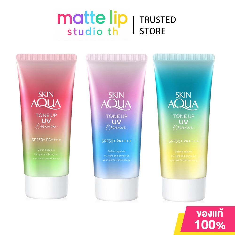 [ของแท้ 100%] Sunplay Skin Aqua Tone Up UV Essence SPF50+ PA++++ เอสเซนส์กันแดดสี น้ําหนักเบาและไม่เหนียวเหนอะหนะ (ลาเวนเดอร์/มิ้นท์กรีน/โรสออร่า)  80g