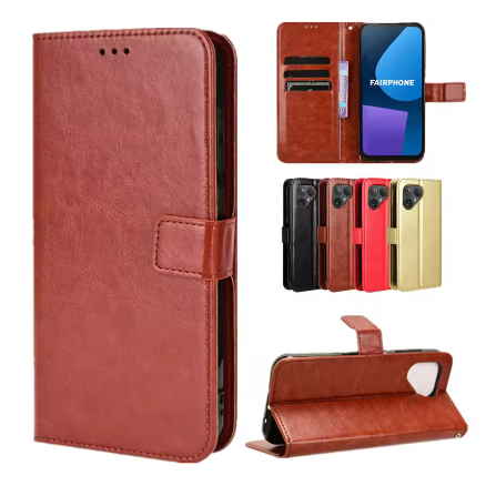 เคสหนังแบบฝาพับสําหรับ Fairphone 6 5 ฝาครอบป้องกันกระเป๋าสตางค์แม่เหล็กช่องเสียบการ์ด Kickstand Coqu