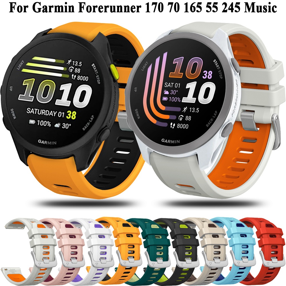 สายรัดกีฬาซิลิโคนสายนาฬิกาสำหรับ Garmin Vivoactive 5 / Vivoactive 6 / Vivoactive 3 ดนตรี / 55/70/170/165/245/645/158/168/570 / Approach S50