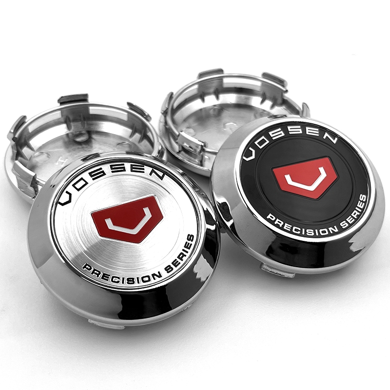 CarDIY 4 ชิ้น 60 มิลลิเมตร vossen ล้อศูนย์หมวก Vossen ล้อขอบ Hub Caps ฝาครอบ