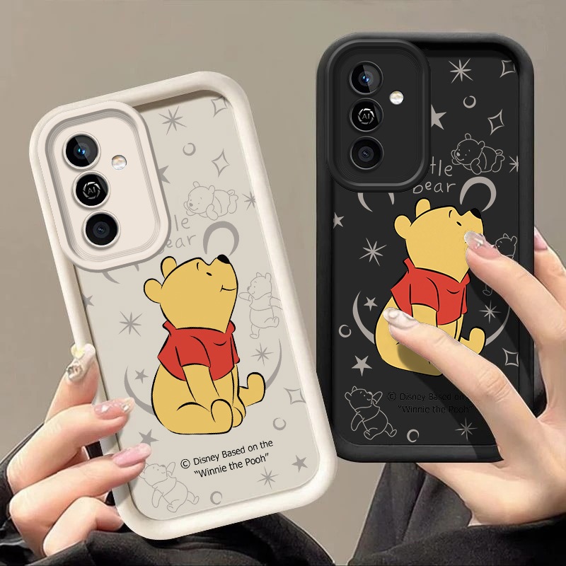 ปลอกสําหรับ Samsung Galaxy S26FE 5G S26ultra S26 + Plus Winnie The Pooh Mobile Case สีทึบทนทานปลอกปก