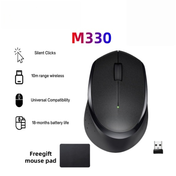เมาส์ Logitech M330 SilentPlus | แบตเตอรี่ 24 เดือน | ออกแบบตามหลักสรีรศาสตร์ | COD & ส่งฟรี MY
