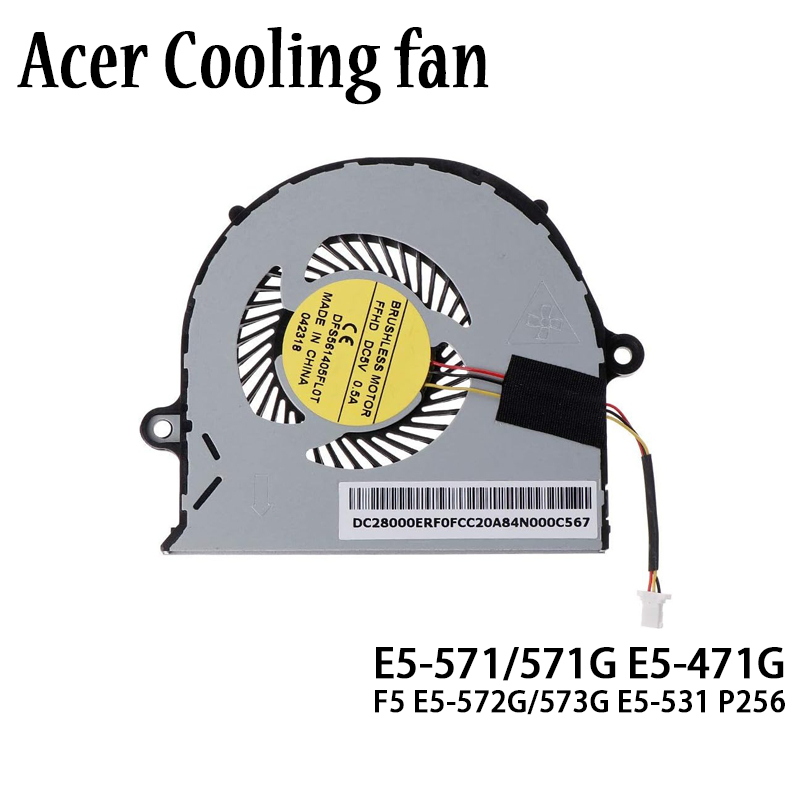 พัดลมระบายความร้อน CPU คูลเลอร์แล็ปท็อปสําหรับ Acer Aspire E5-571G E5-552 E5-471 E5-471G E5-473