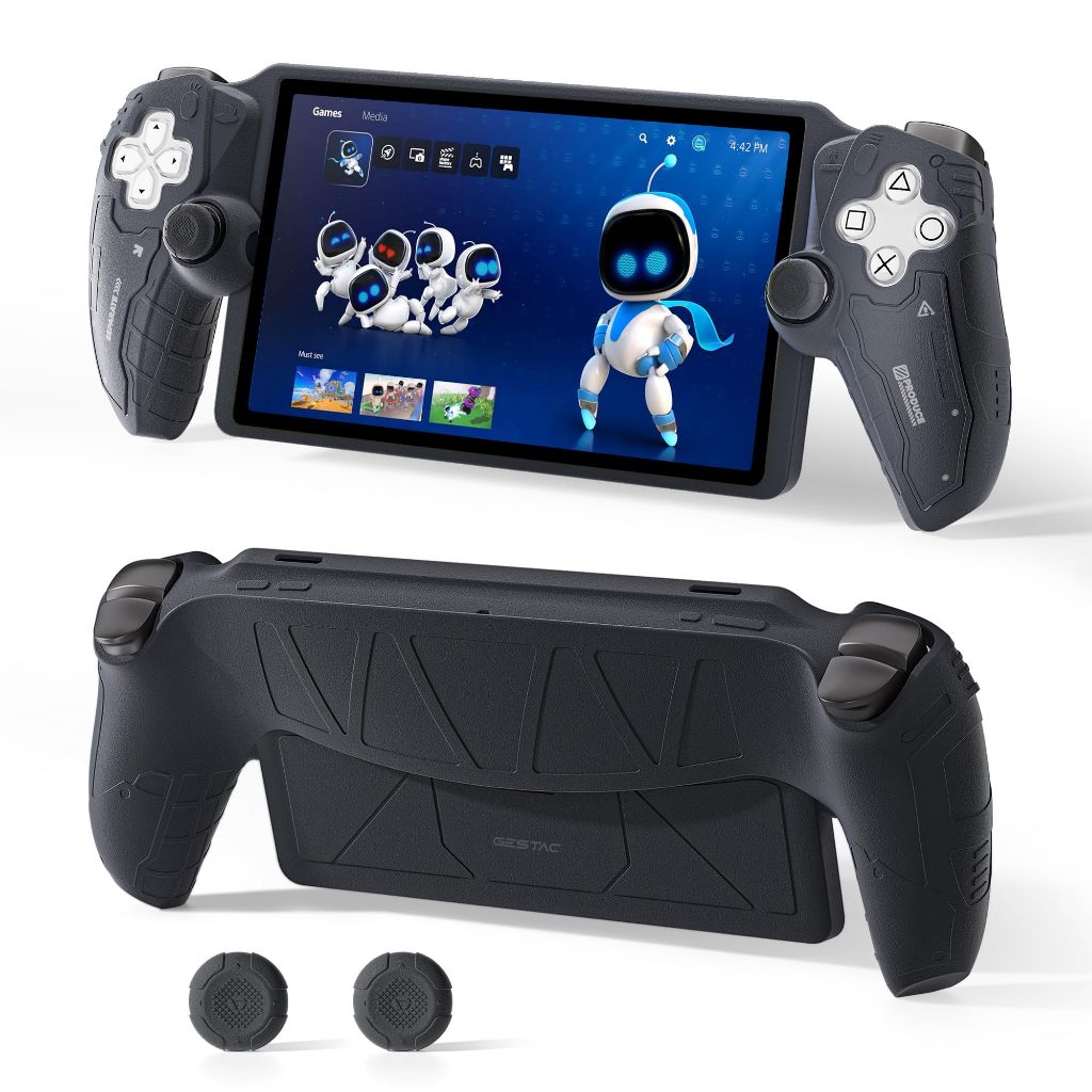 เคสซิลิโคนสําหรับ PlayStation Portal – ฝาครอบป้องกันแบบนุ่มพร้อมเคลือบป้องกันลายนิ้วมือสําหรับ PS Po