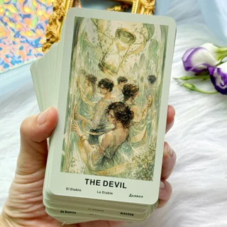 ไพ่ทาโรต์ The Verdant Hour Tarot, 78 บัตรทาร็อต, สไตล์สีน้ำ, คู่มือ PDF ภาษาอังกฤษและไทย, เป็นมิตรกับผู้เริ่มต้น