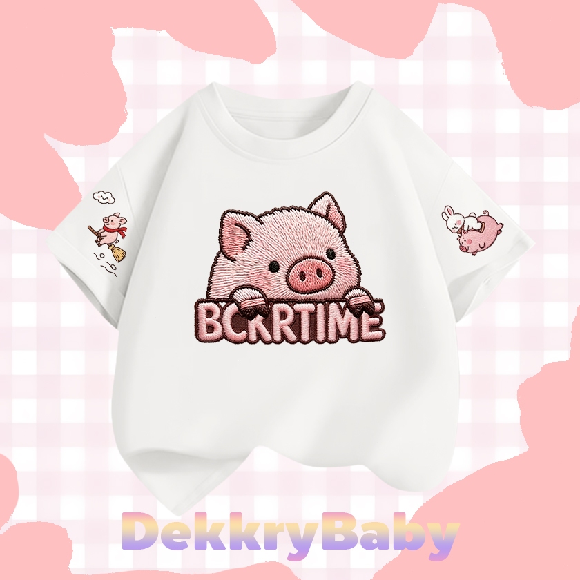 Dekkry Baby تيشيرت بنات بنقش خنزير صغير — صورة 2