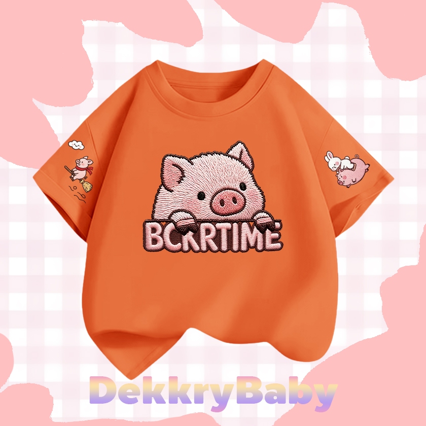 Dekkry Baby تيشيرت بنات بنقش خنزير صغير — صورة 4