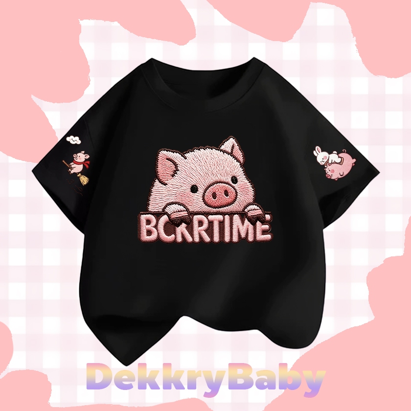 Dekkry Baby تيشيرت بنات بنقش خنزير صغير — صورة 3