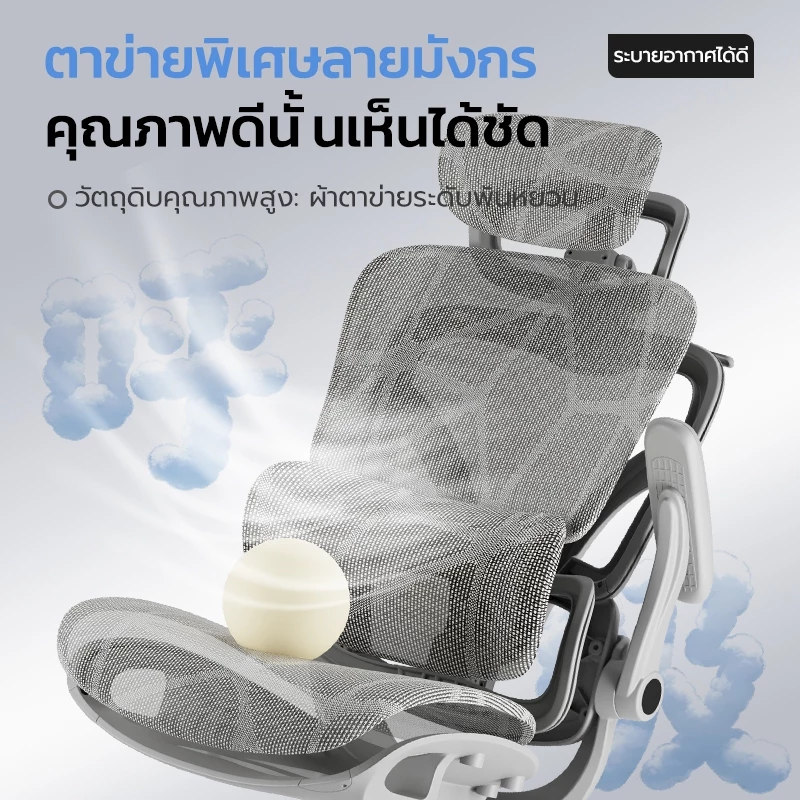 เก้าอี้สํานักงานตามหลักสรีรศาสตร์นั่งสบายเป็นเวลานานเก้าอี้คอมพิวเตอร์สําหรับหอพักนักเรียนเก้าอี้เล่นเกมพยุงเอว thumbnail 5