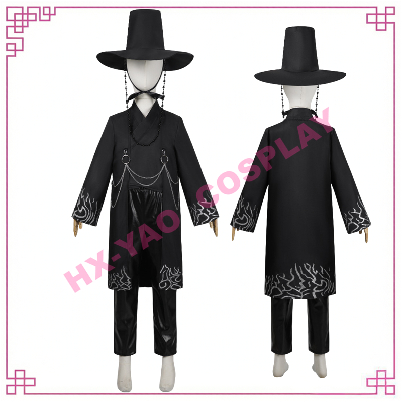 【HX-YAO】เสื้อผ้าเด็กฮาโลวีน Saja Boys Jinu cosplay costumes KPop Demon Hunters เครื่องแต่งกายคอสเพลย