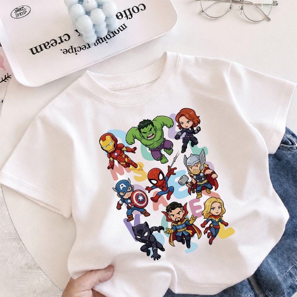 【COD】เสื้อยืดเด็กชายแขนสั้น Spider-Man สไปเดอร์แมน ผ้าใส่สบาย ระบายอากาศดี เสื้อผ้าเด็กแฟชั่น