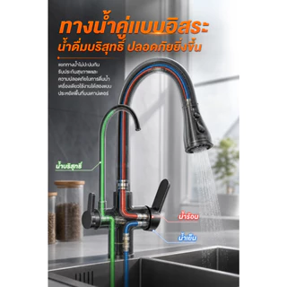 ก๊อกน้ำเครื่องกรองน้ำ แสตนเลสแท้ ก๊อกน้ำดึงอัตโนมัติ Waterfilter 🍄🍄มีพร้อมส่ง